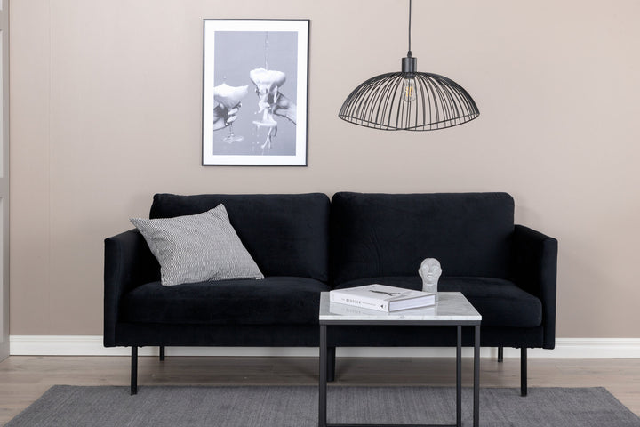 Venture Home Zoom 2-seat sofa - Black / Black Velvet