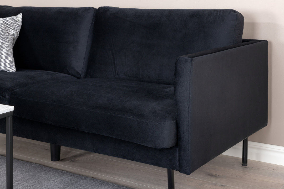 Venture Home Zoom 2-seat sofa - Black / Black Velvet
