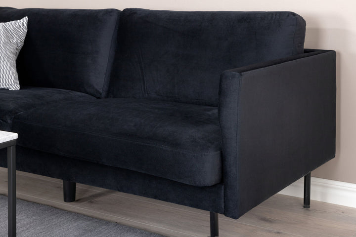 Venture Home Zoom 2-seat sofa - Black / Black Velvet