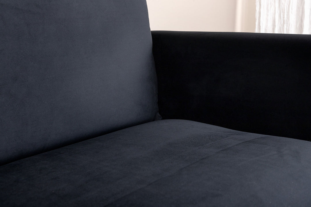 Venture Home Zoom 2-seat sofa - Black / Black Velvet