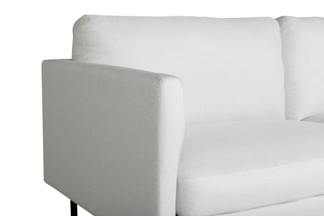 Venture Home Zoom 2-seat sofa - Black / Light Beige Fabric