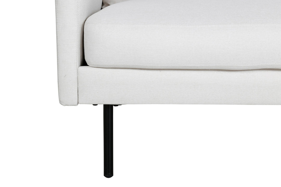 Venture Home Zoom 2-seat sofa - Black / Light Beige Fabric