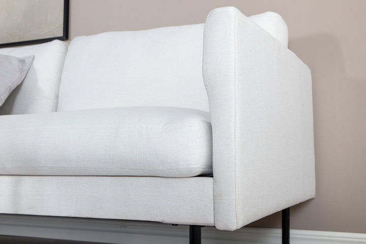 Venture Home Zoom 2-seat sofa - Black / Light Beige Fabric