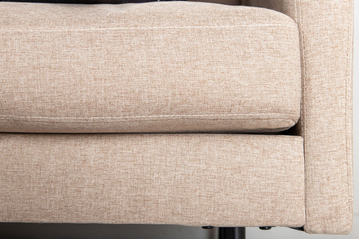 Venture Home Zoom 2-seat sofa - Black / Brown Fabric
