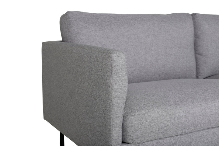 Venture Home Zoom 2-seat sofa - Black / Steel Grey Fabric