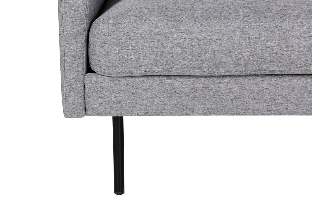 Venture Home Zoom 2-seat sofa - Black / Steel Grey Fabric