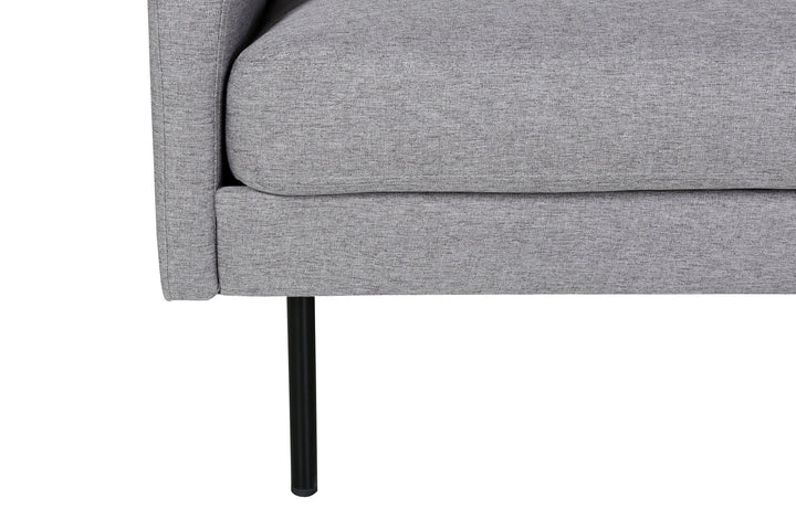 Venture Home Zoom 2-seat sofa - Black / Steel Grey Fabric