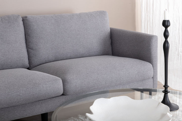 Venture Home Zoom 2-seat sofa - Black / Steel Grey Fabric