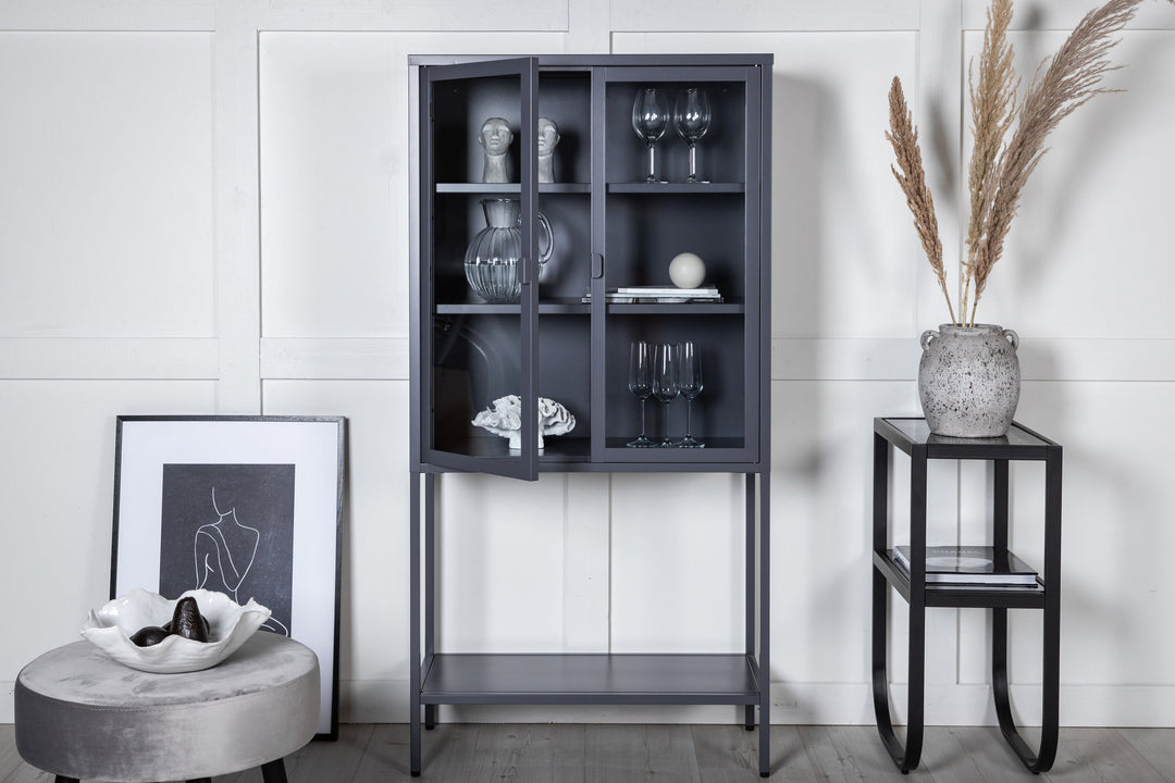 Venture Home Misha - High Wide Cabinet w shelf - Grey