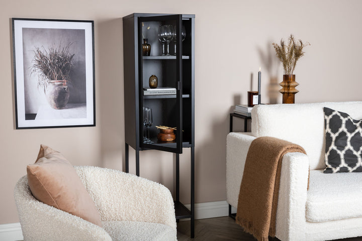 Venture Home Misha - High Thin Cabinet w shelf - Black - Ersätts av 25358-208