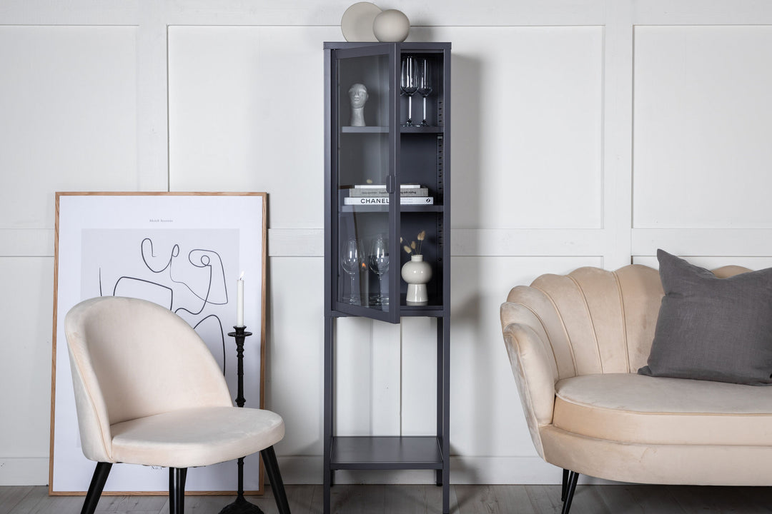 Venture Home Misha - High Thin Cabinet w shelf - Grey