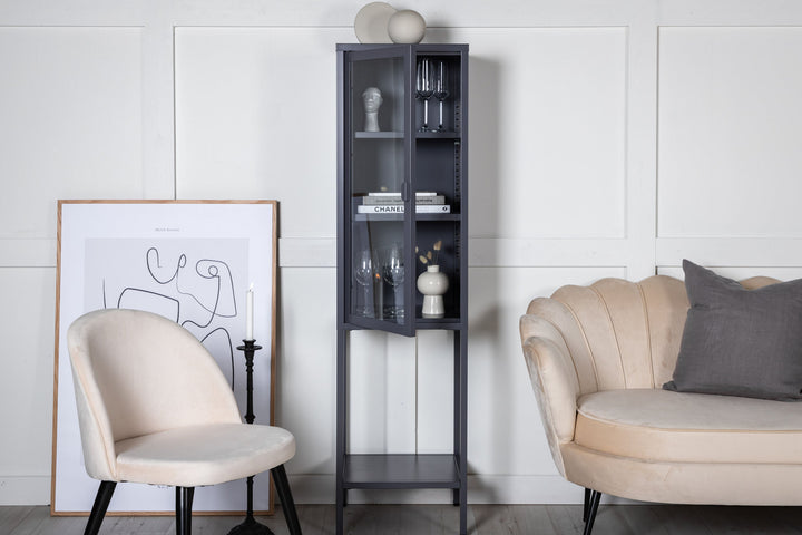 Venture Home Misha - High Thin Cabinet w shelf - Grey