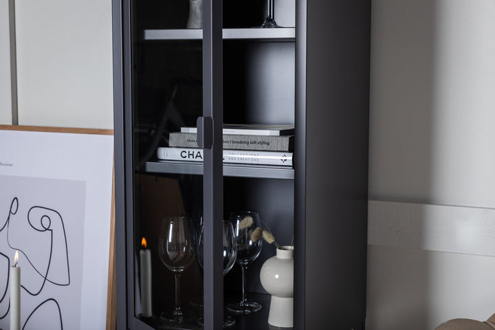Venture Home Misha - High Thin Cabinet w shelf - Grey