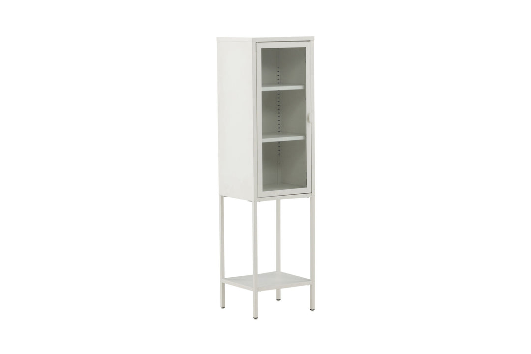 Venture Home Misha - High Thin Cabinet w shelf - White