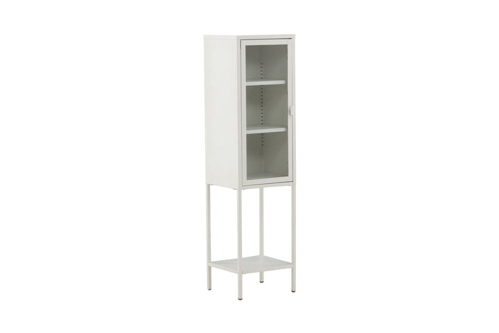 Venture Home Misha - High Thin Cabinet w shelf - White