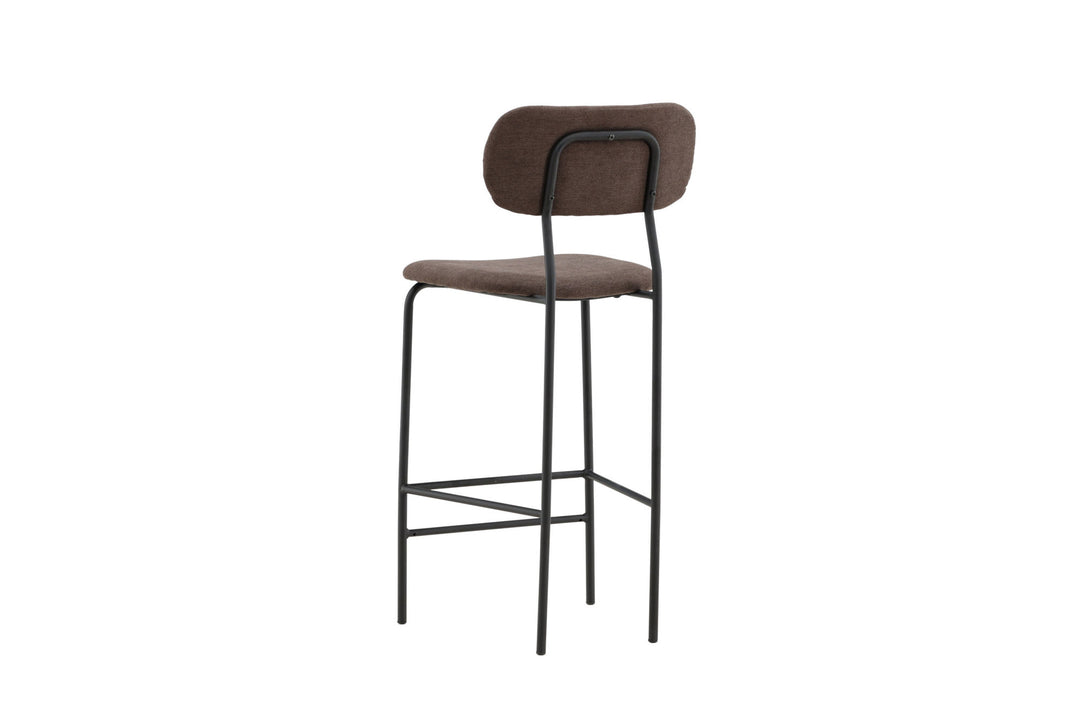 Venture Home Ralf Bar Chair 2-pack - Matte black / Dark brown Linen