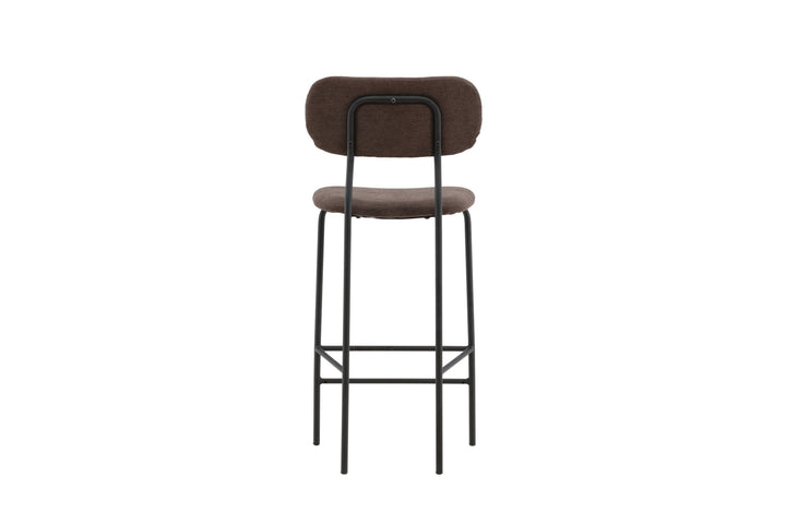 Venture Home Ralf Bar Chair 2-pack - Matte black / Dark brown Linen