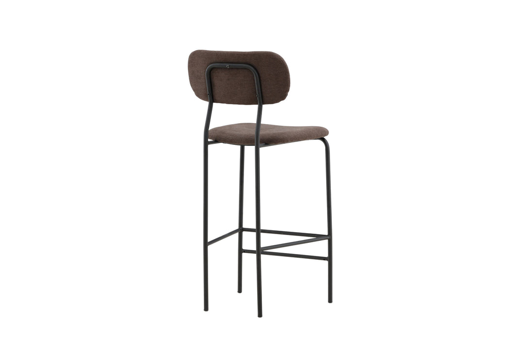 Venture Home Ralf Bar Chair 2-pack - Matte black / Dark brown Linen