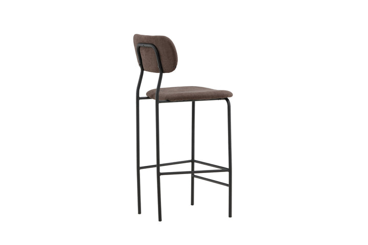 Venture Home Ralf Bar Chair 2-pack - Matte black / Dark brown Linen