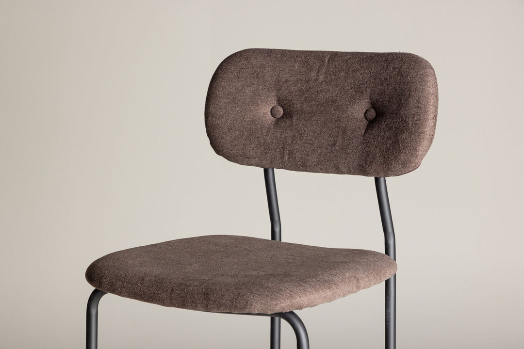 Venture Home Ralf Bar Chair 2-pack - Matte black / Dark brown Linen