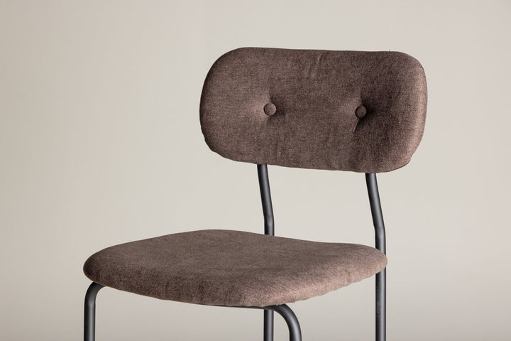 Venture Home Ralf Bar Chair 2-pack - Matte black / Dark brown Linen