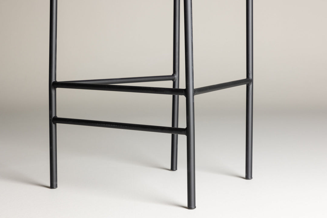 Venture Home Ralf Bar Chair 2-pack - Matte black / Dark brown Linen