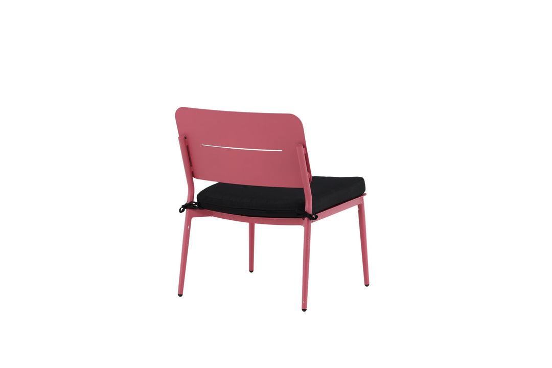 Venture Home Lina Lounge Chair 2-pack - Pink / Black Cushion