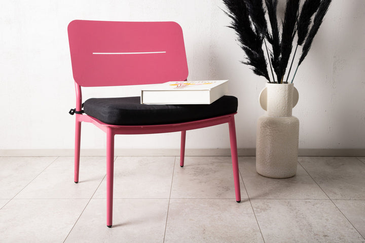 Venture Home Lina Lounge Chair 2-pack - Pink / Black Cushion