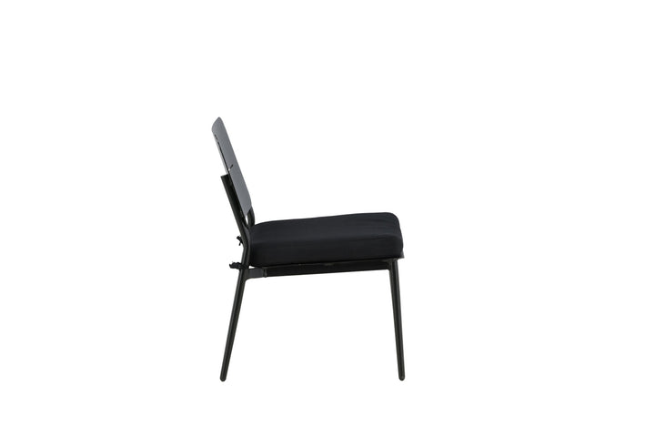 Venture Home Lina Lounge Chair 2-pack - Black / Black Cushion
