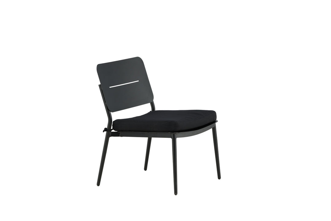 Venture Home Lina Lounge Chair 2-pack - Black / Black Cushion