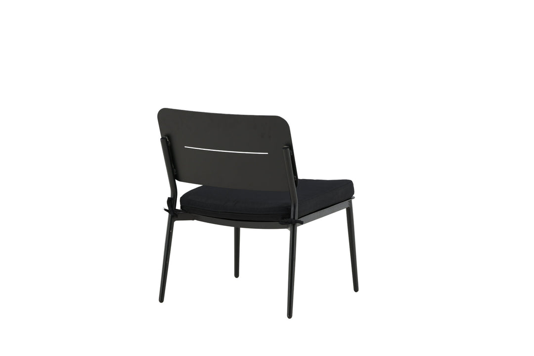 Venture Home Lina Lounge Chair 2-pack - Black / Black Cushion