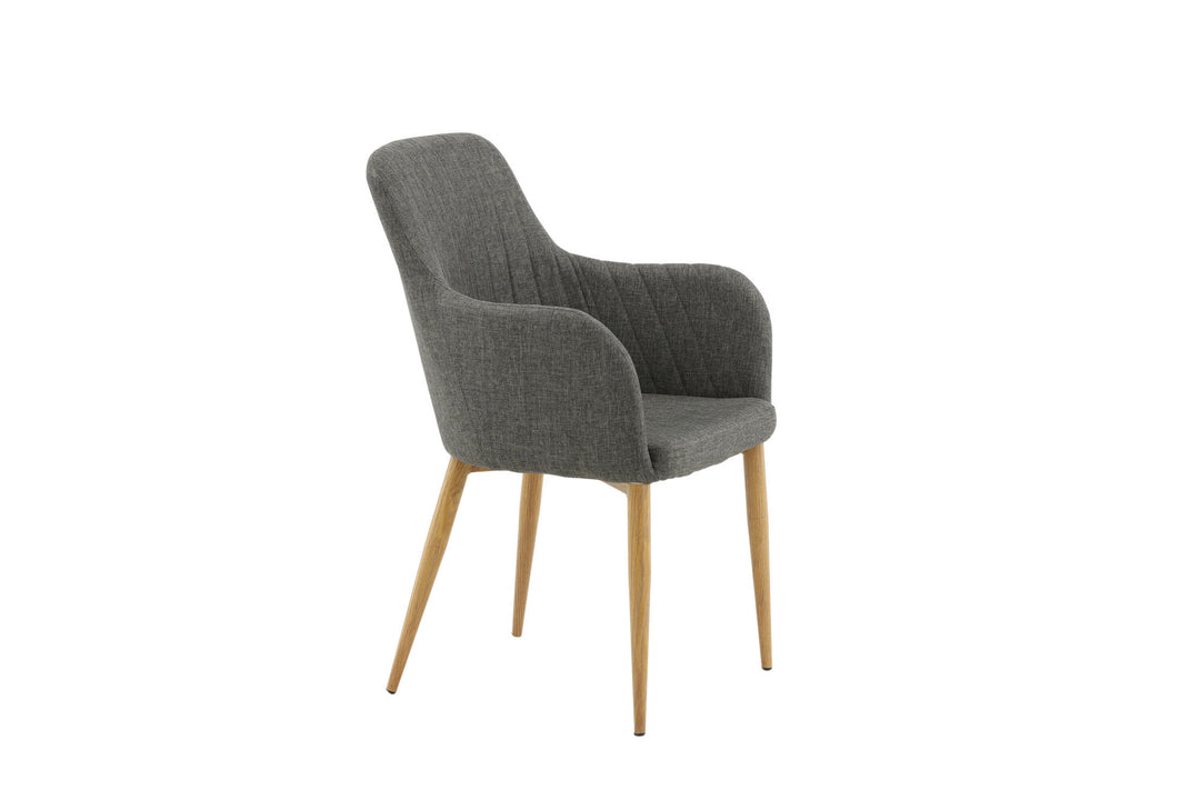 Venture Home Comfort - Dining Chair 2-pack - Oak/Dark Grey Ersätts av 27702-450