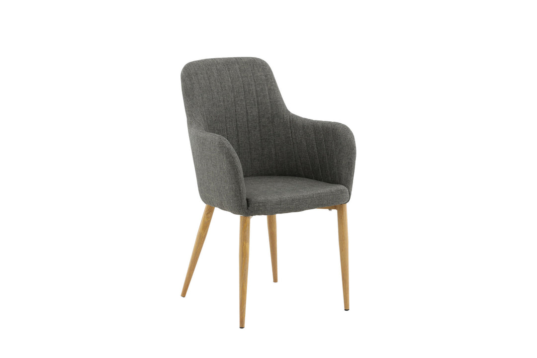 Venture Home Comfort - Dining Chair 2-pack - Oak/Dark Grey Ersätts av 27702-450