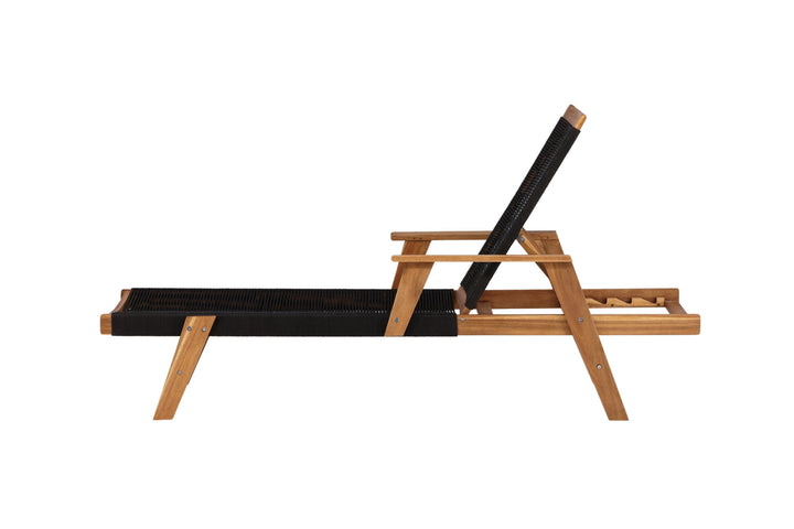 Venture Home Little John Sun Lounge - Black Rope / Acacia
