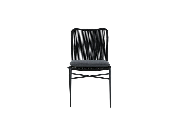 Venture Home Julian Dining Chair 4-pack - Black Steel / Black Rope (stackable)