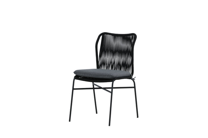 Venture Home Julian Dining Chair 4-pack - Black Steel / Black Rope (stackable)