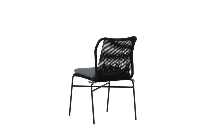 Venture Home Julian Dining Chair 4-pack - Black Steel / Black Rope (stackable)