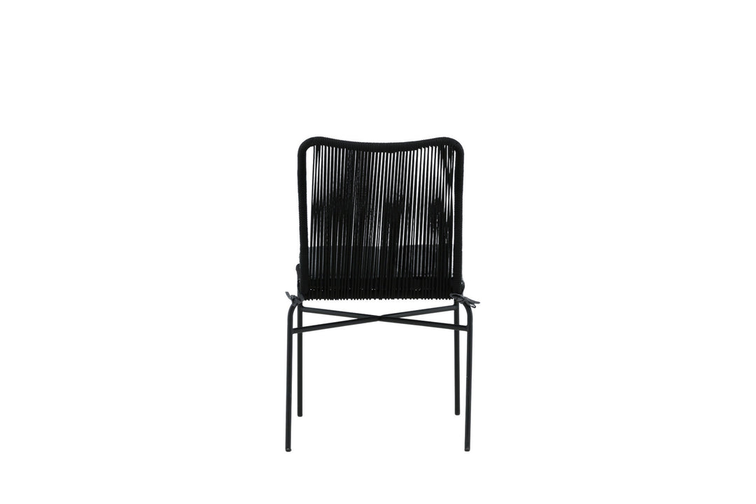Venture Home Julian Dining Chair 4-pack - Black Steel / Black Rope (stackable)