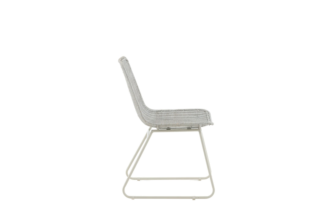 Venture Home Cirebon Dining Chair 2-pack - White / Whitewash Natural Rattan