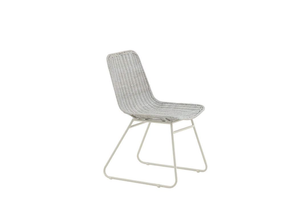 Venture Home Cirebon Dining Chair 2-pack - White / Whitewash Natural Rattan