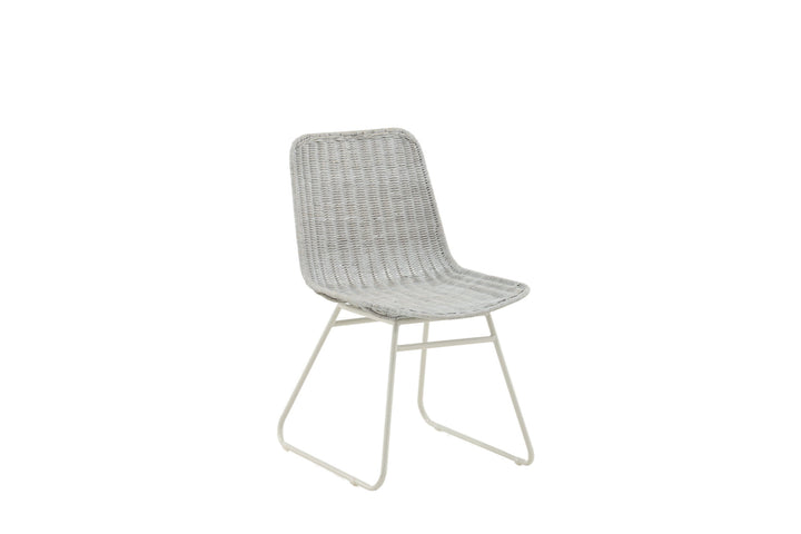Venture Home Cirebon Dining Chair 2-pack - White / Whitewash Natural Rattan