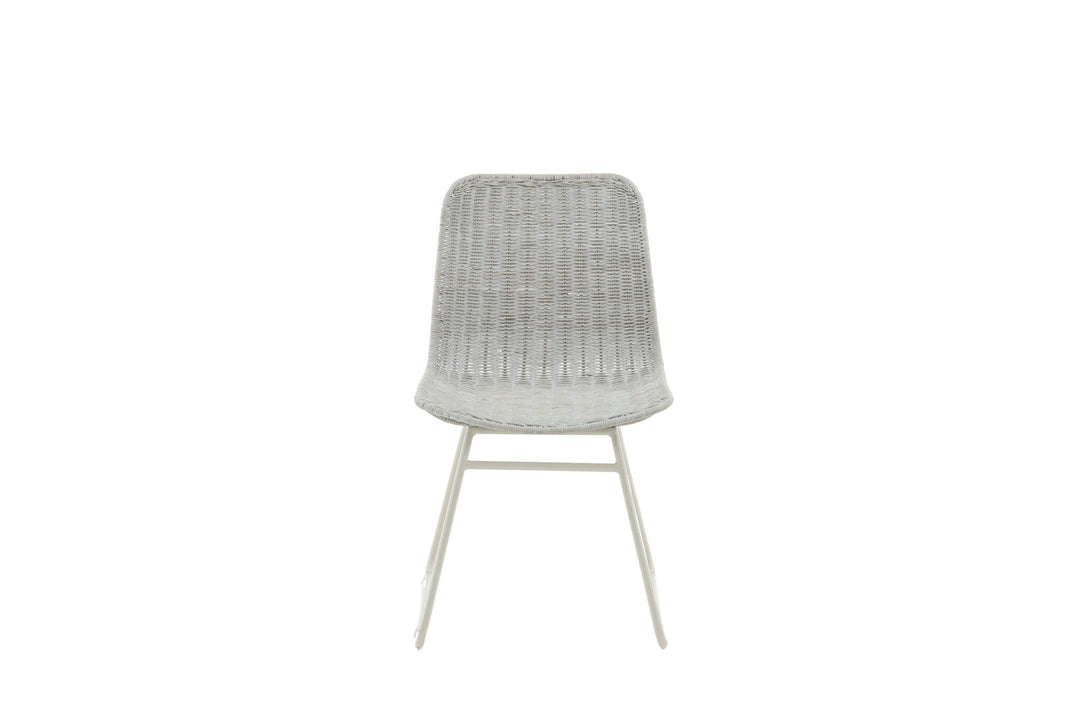 Venture Home Cirebon Dining Chair 2-pack - White / Whitewash Natural Rattan