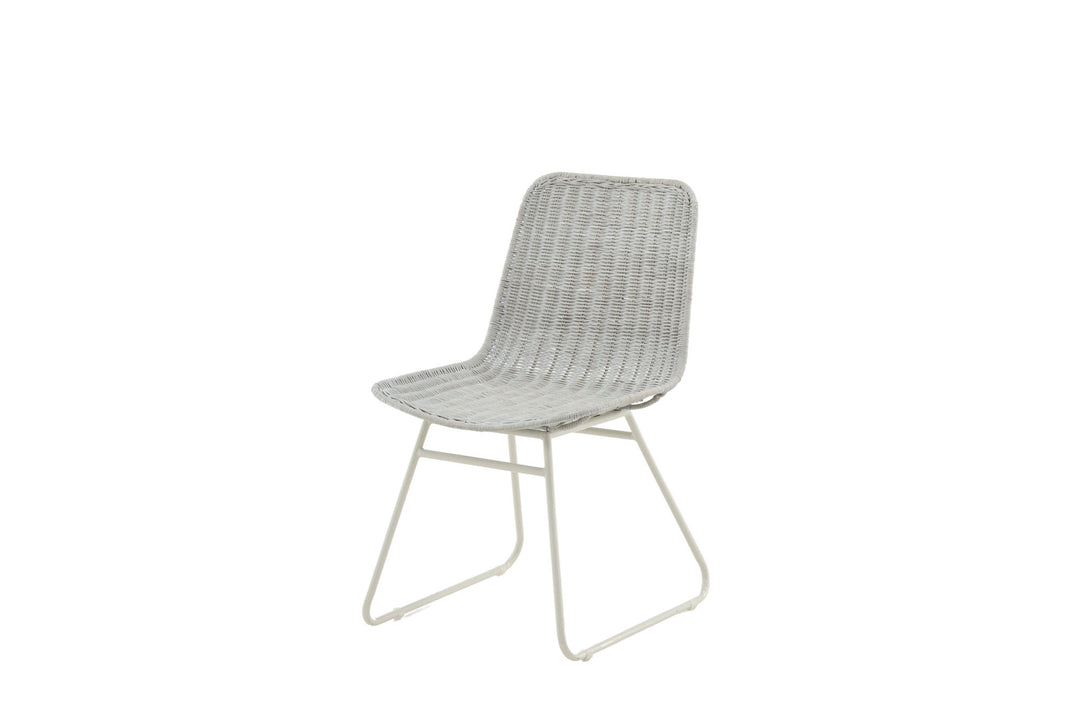 Venture Home Cirebon Dining Chair 2-pack - White / Whitewash Natural Rattan