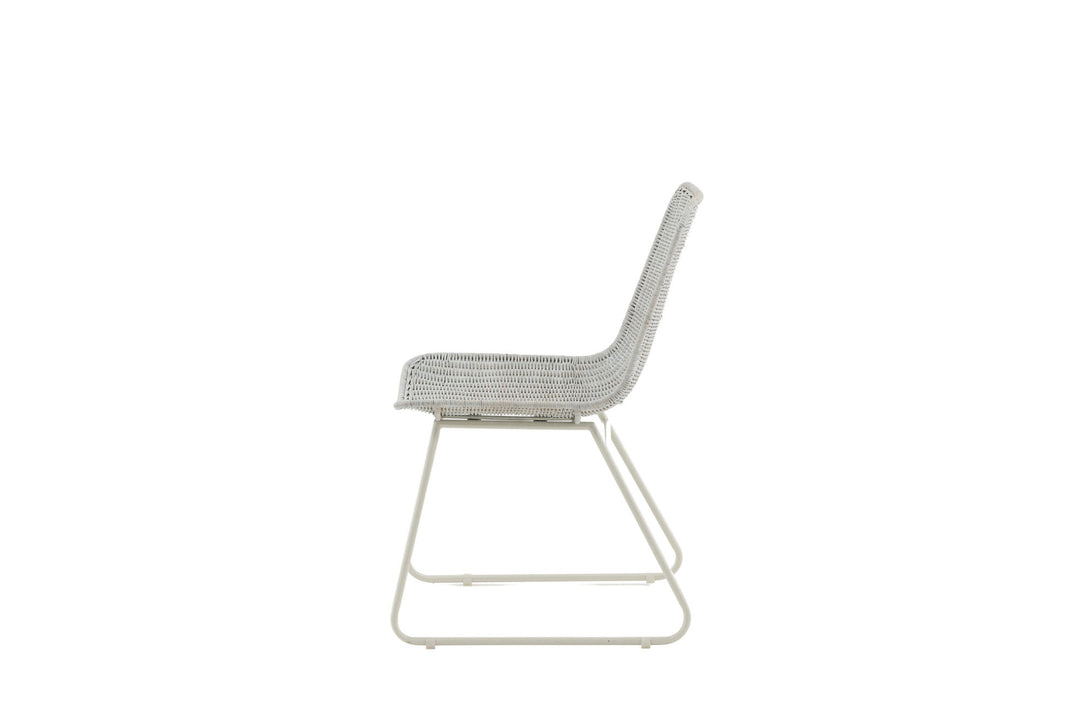 Venture Home Cirebon Dining Chair 2-pack - White / Whitewash Natural Rattan