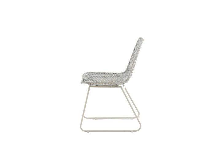 Venture Home Cirebon Dining Chair 2-pack - White / Whitewash Natural Rattan