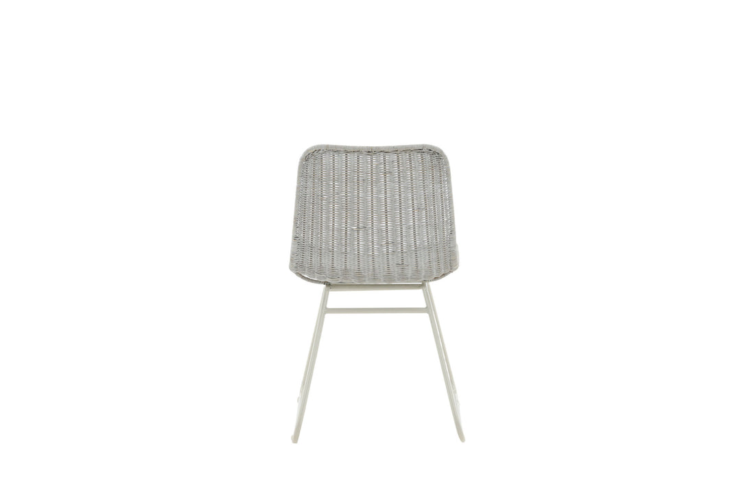 Venture Home Cirebon Dining Chair 2-pack - White / Whitewash Natural Rattan