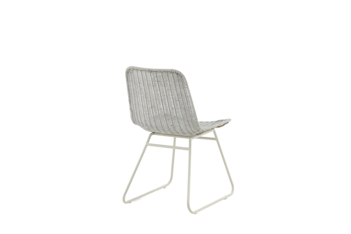 Venture Home Cirebon Dining Chair 2-pack - White / Whitewash Natural Rattan