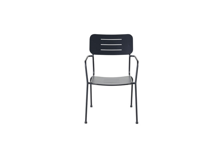 Venture Home Nicke Dining Chair W. Armrest 2-pack - Black Steel