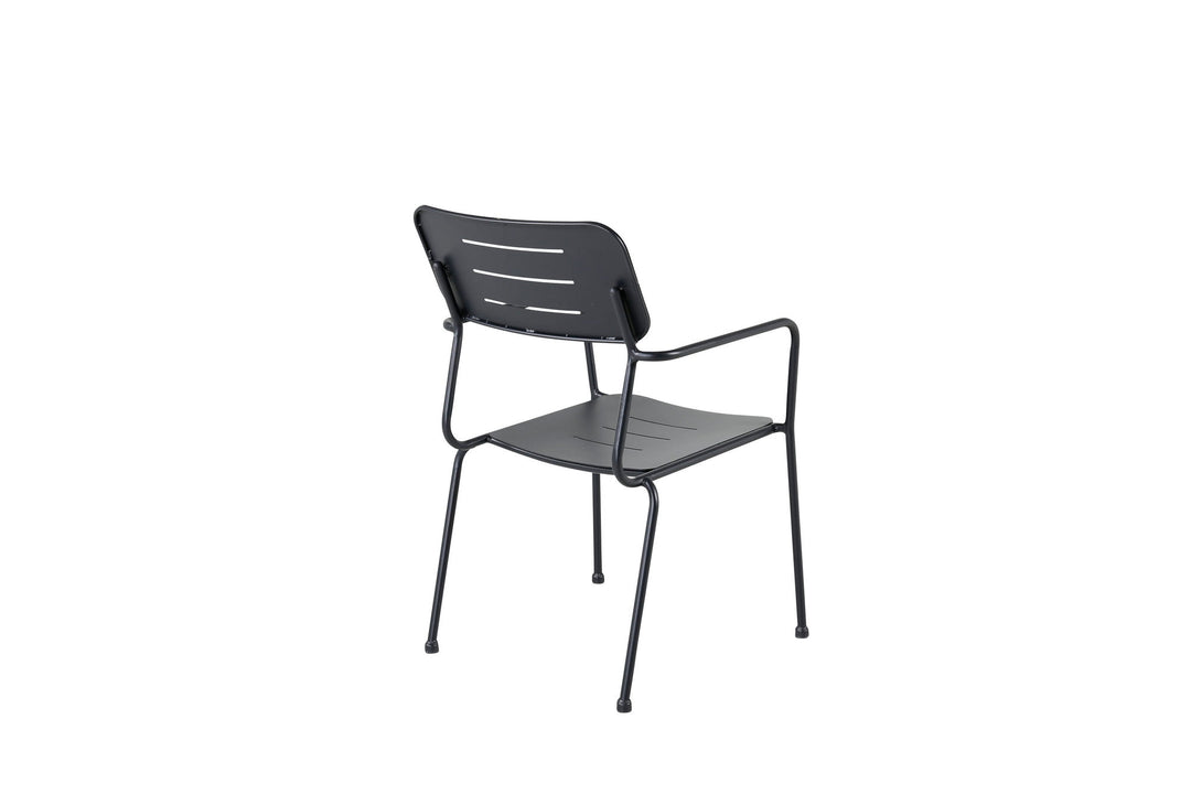 Venture Home Nicke Dining Chair W. Armrest 2-pack - Black Steel