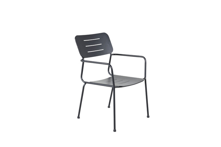 Venture Home Nicke Dining Chair W. Armrest 2-pack - Black Steel